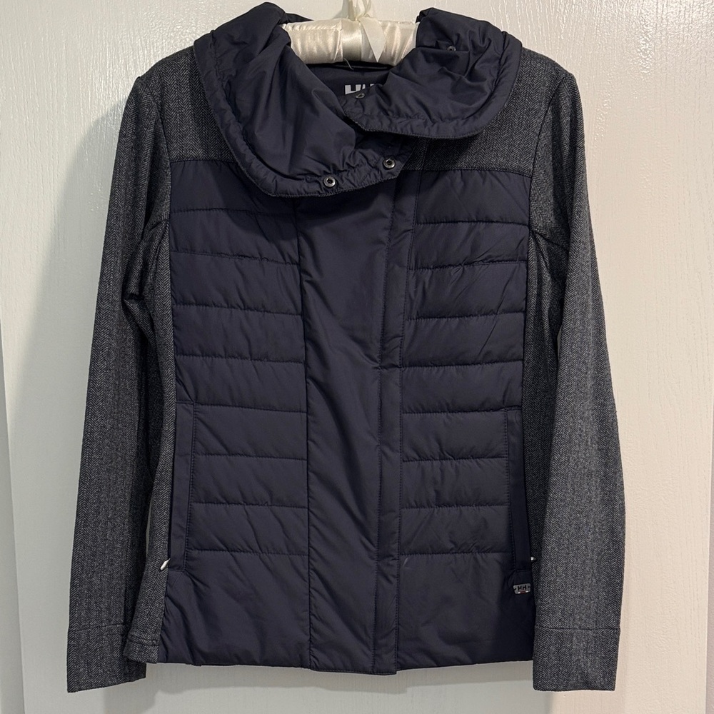 Helly Hansen Women's Navy and Charcoal Puffer Jacket